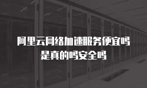 阿里云网络加速服务便宜吗是真的吗安全吗