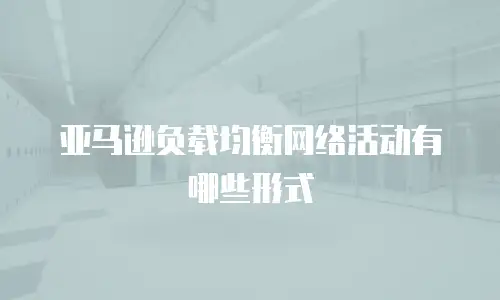 亚马逊负载均衡网络活动有哪些形式