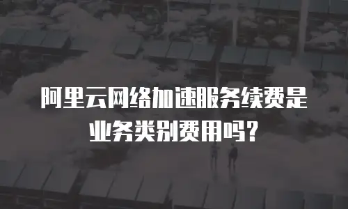 阿里云网络加速服务续费是业务类别费用吗？