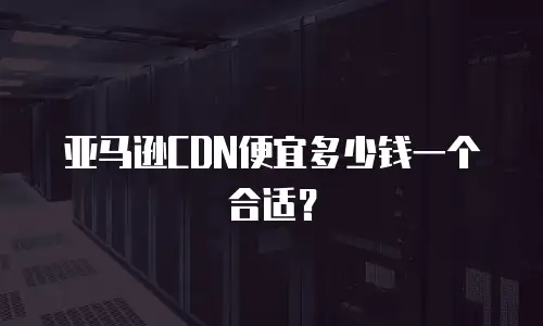 亚马逊CDN便宜多少钱一个合适？