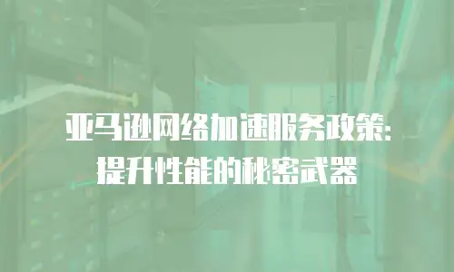 亚马逊网络加速服务政策：提升性能的秘密武器
