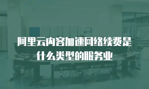 阿里云内容加速网络续费是什么类型的服务业