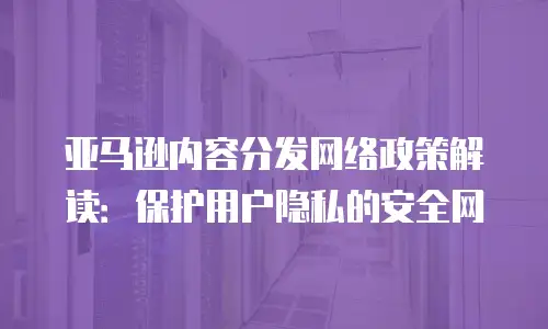 亚马逊内容分发网络政策解读：保护用户隐私的安全网