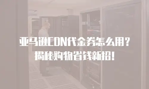 亚马逊CDN代金券怎么用？揭秘购物省钱新招！