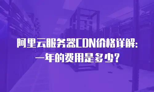 阿里云服务器CDN价格详解：一年的费用是多少？
