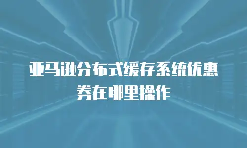亚马逊分布式缓存系统优惠券在哪里操作