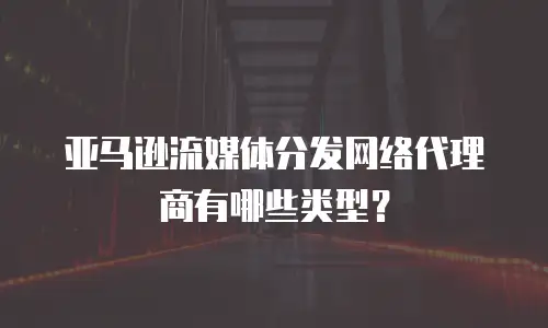 亚马逊流媒体分发网络代理商有哪些类型？
