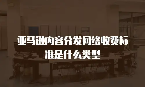 亚马逊内容分发网络收费标准是什么类型