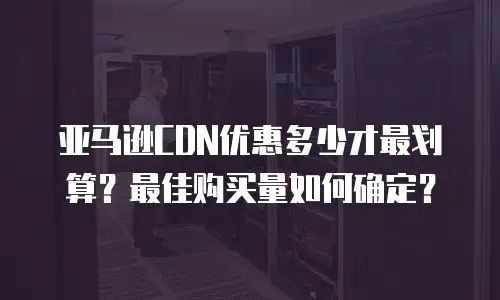 亚马逊CDN优惠多少才最划算？最佳购买量如何确定？