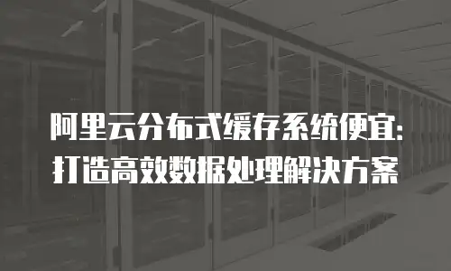 阿里云分布式缓存系统便宜：打造高效数据处理解决方案