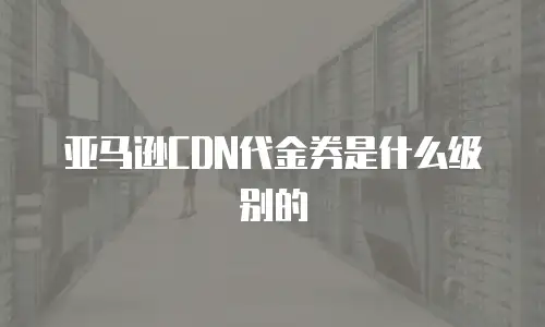 亚马逊CDN代金券是什么级别的