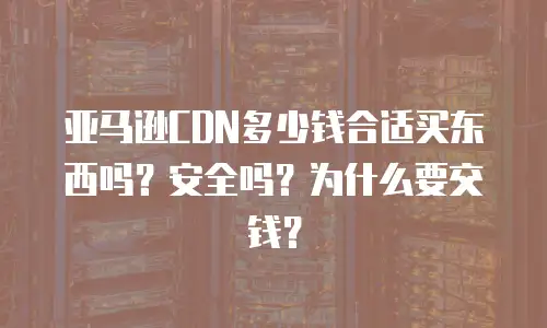 亚马逊CDN多少钱合适买东西吗？安全吗？为什么要交钱？