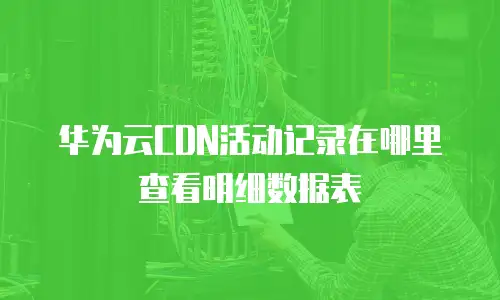 华为云CDN活动记录在哪里查看明细数据表