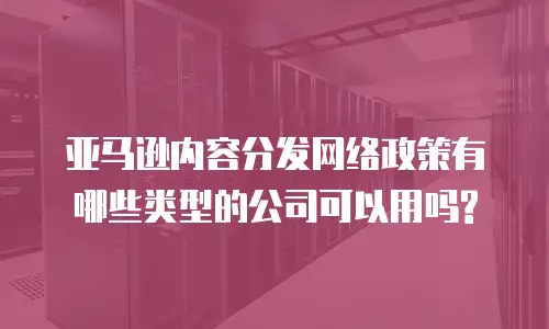 亚马逊内容分发网络政策有哪些类型的公司可以用吗?