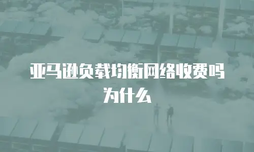 亚马逊负载均衡网络收费吗为什么