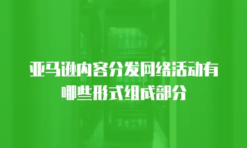 亚马逊内容分发网络活动有哪些形式组成部分