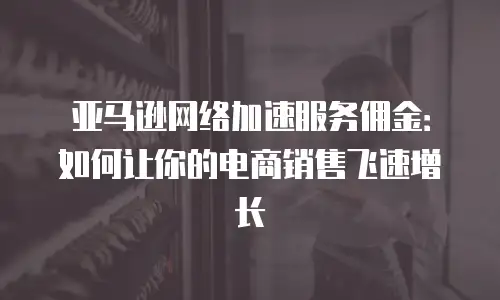 亚马逊网络加速服务佣金：如何让你的电商销售飞速增长