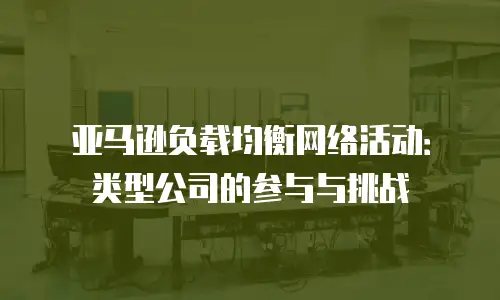 亚马逊负载均衡网络活动：类型公司的参与与挑战