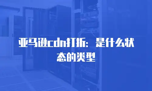 亚马逊cdn打折：是什么状态的类型