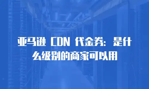亚马逊 CDN 代金券：是什么级别的商家可以用