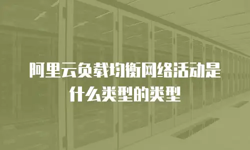 阿里云负载均衡网络活动是什么类型的类型