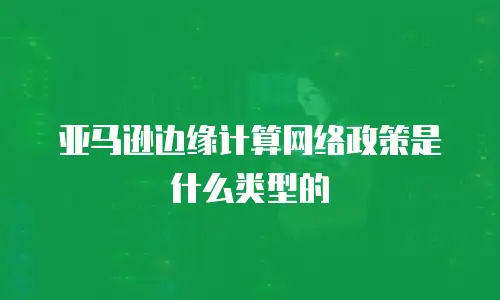 亚马逊边缘计算网络政策是什么类型的