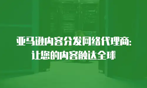 亚马逊内容分发网络代理商：让您的内容触达全球