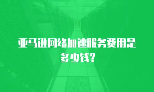 亚马逊网络加速服务费用是多少钱？