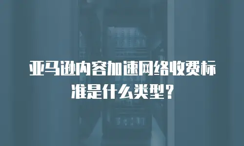 亚马逊内容加速网络收费标准是什么类型？