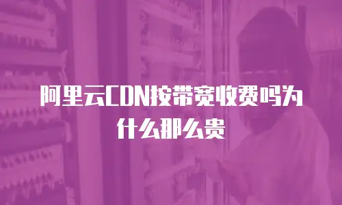 阿里云CDN按带宽收费吗为什么那么贵