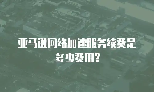 亚马逊网络加速服务续费是多少费用？