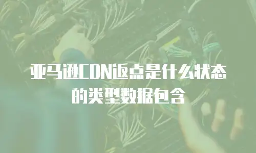 亚马逊CDN返点是什么状态的类型数据包含