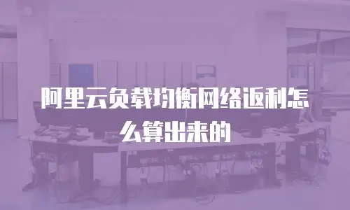阿里云负载均衡网络返利怎么算出来的