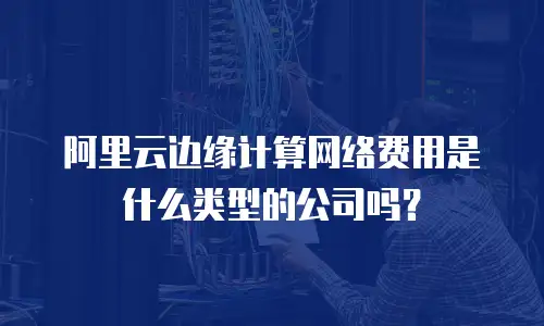 阿里云边缘计算网络费用是什么类型的公司吗？
