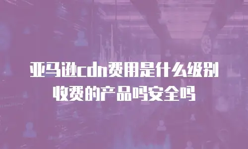 亚马逊cdn费用是什么级别收费的产品吗安全吗