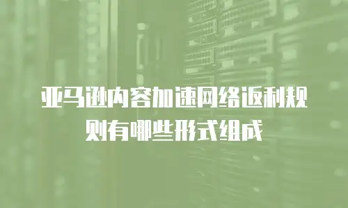 亚马逊内容加速网络返利规则有哪些形式组成