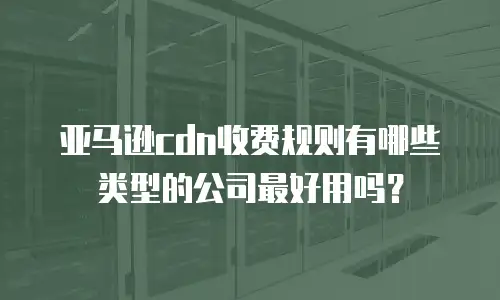 亚马逊cdn收费规则有哪些类型的公司最好用吗？