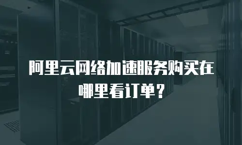 阿里云网络加速服务购买在哪里看订单？