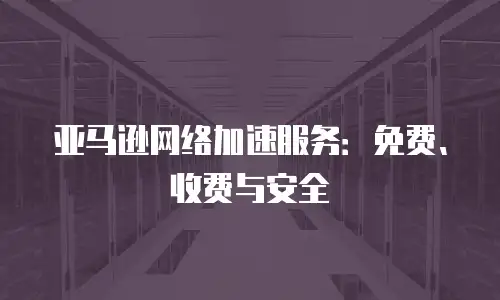 亚马逊网络加速服务：免费、收费与安全