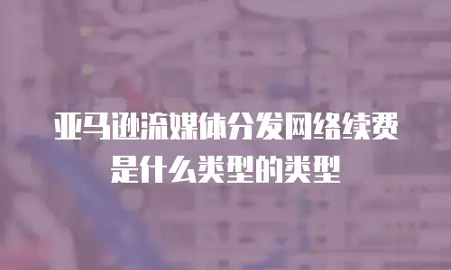亚马逊流媒体分发网络续费是什么类型的类型