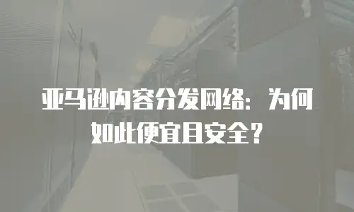 亚马逊内容分发网络：为何如此便宜且安全？
