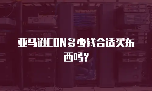 亚马逊CDN多少钱合适买东西吗？
