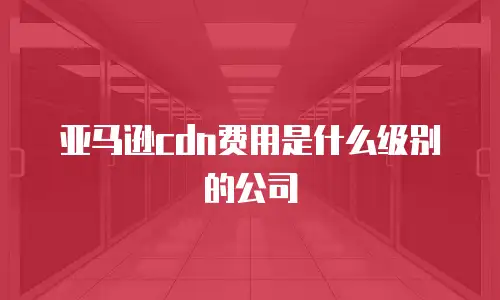 亚马逊cdn费用是什么级别的公司