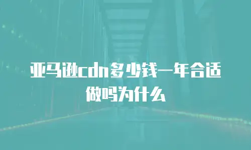 亚马逊cdn多少钱一年合适做吗为什么