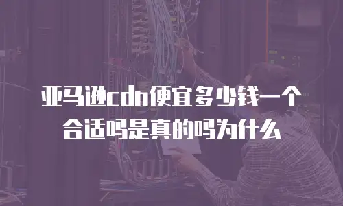 亚马逊cdn便宜多少钱一个合适吗是真的吗为什么