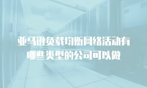 亚马逊负载均衡网络活动有哪些类型的公司可以做