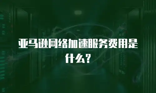 亚马逊网络加速服务费用是什么？