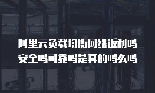阿里云负载均衡网络返利吗安全吗可靠吗是真的吗么吗