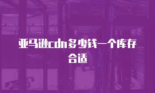 亚马逊cdn多少钱一个库存合适