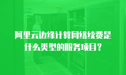 阿里云边缘计算网络续费是什么类型的服务项目？